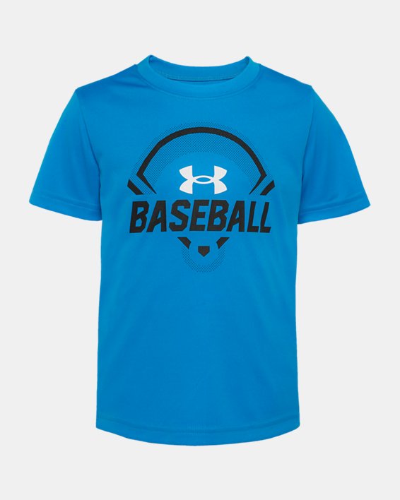 Boys' Pre-School UA Baseball Short Sleeve, Blue, pdpMainDesktop image number 0